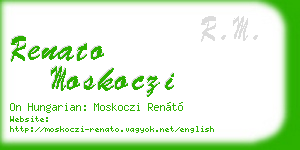 renato moskoczi business card