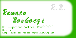 renato moskoczi business card